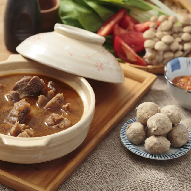 【土羊哥】紅燒無皮羊肉爐團聚套餐*1組(2740g/組;鍋物;年菜;含運;鍋物/火鍋/湯底/火鍋料/火鍋肉片)