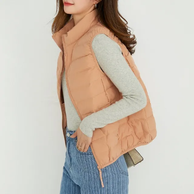 【巴黎精品】頂級真羽絨背心90%鴨絨羽絨衣秋冬(無縫羽絨女外套10色n1lw12)