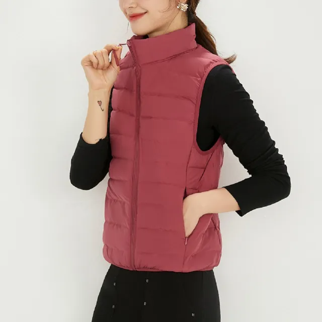 【巴黎精品】頂級真羽絨背心90%鴨絨羽絨衣秋冬(無縫羽絨女外套10色n1lw12)
