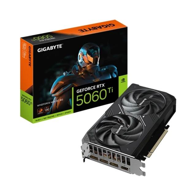 【技嘉】顯卡+SSD組★RTX5060 Ti 16G WINDFORCE MAX OC顯示卡+金士頓 1000G NV3 M.2 2280 NVMe SSD