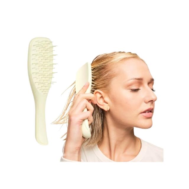 【TANGLE TEEZER 提碁】英倫手握梳-極致輕柔系列_洋甘菊黃(護髮梳/順髮梳/濕髮梳/抗糾結/抗毛躁/王妃梳)