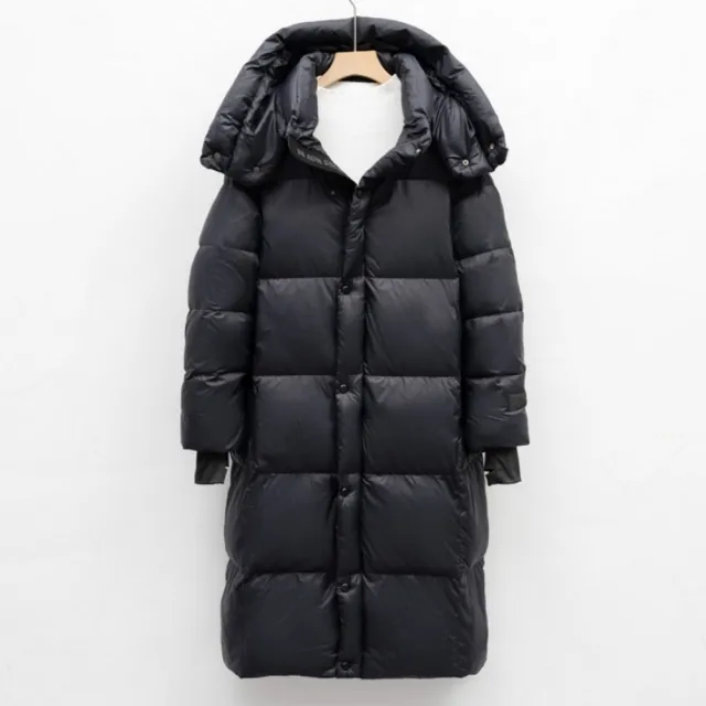 【巴黎精品】頂級真羽絨外套90%鴨絨羽絨衣秋冬(加厚過膝女外套n1lw28)
