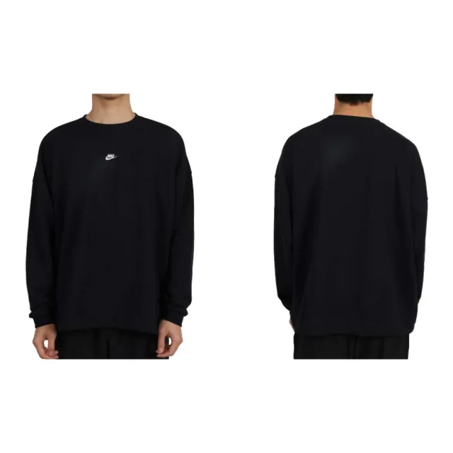 【NIKE 耐吉】男寬鬆長袖圓領T恤 AS M NK CLUB FT OS CREW-休閒 上衣 大學T 寬鬆 毛圈布(IF0748-010)