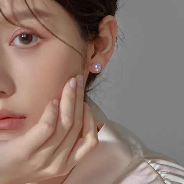 【La Corser】9.5-10mm 日本天女 Akoya 天然海水珍珠耳釘 18K黃金設計 強光珍珠 空姐耳環耳飾