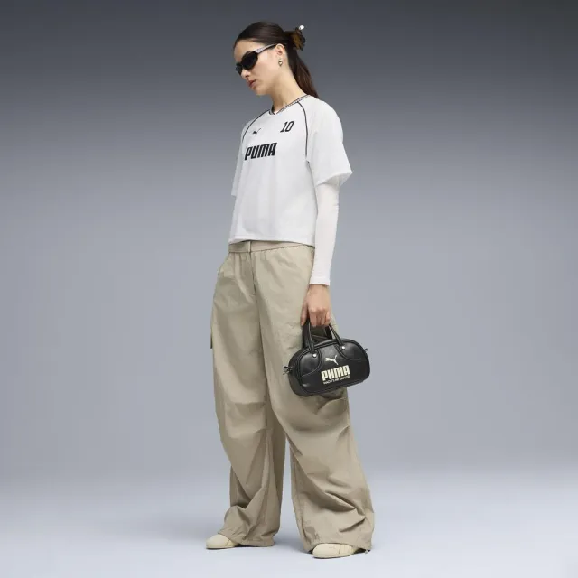 【PUMA】基本系列PUMA SPORT 寬鬆足球風短袖T恤 女性 69186002 短t 白色
