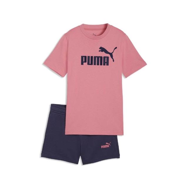 【PUMA】基本系列ESS短袖短褲套裝 孩童 68630725  粉紅色