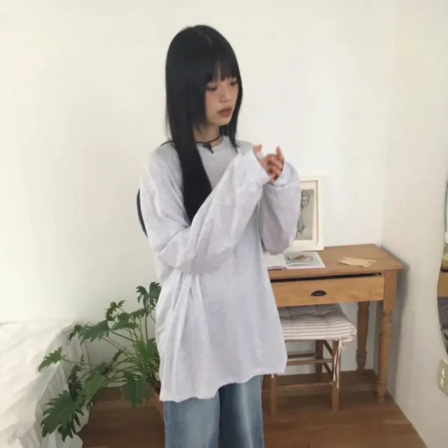 【SeasonsBikini 】正韓製 舒適長袖圓領上衣-KK05