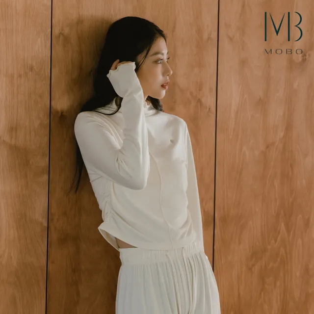 【MO-BO】Creamy.羽絨乳霜美肌保暖捲邊高領上衣