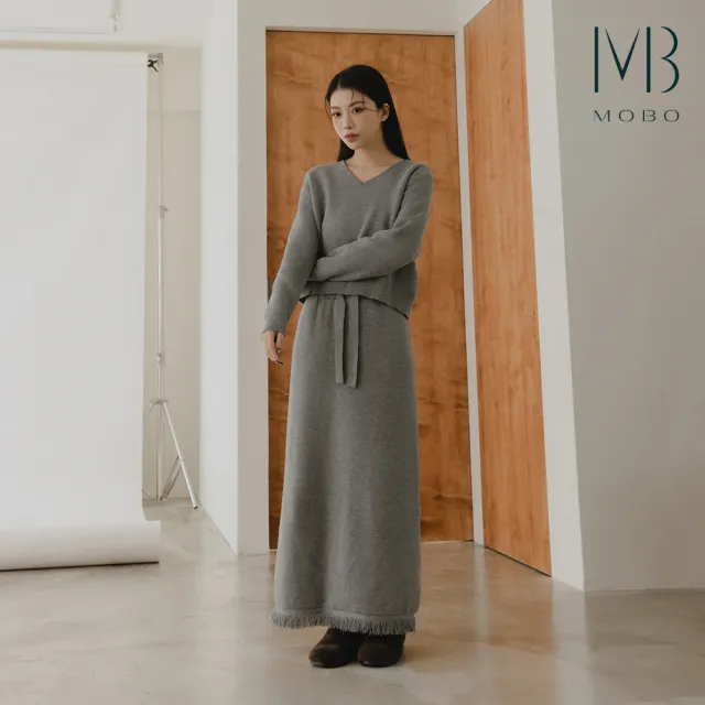 【MO-BO】慵懶雪綿厚軟針織長裙