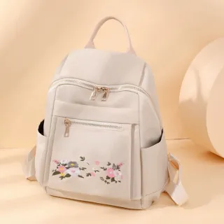 【EMMA SUE】雙11 尼龍後背包 刺繡包包 繡花後背包 可愛背包 女生包包 時尚媽咪包 刺繡雙肩包 外