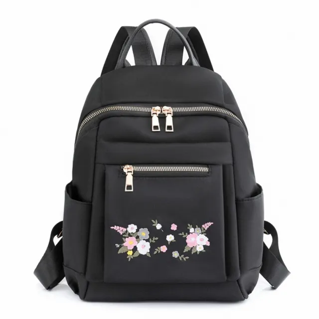 【EMMA SUE】雙11 尼龍後背包 刺繡包包 繡花後背包 可愛背包 女生包包 時尚媽咪包 刺繡雙肩包 外