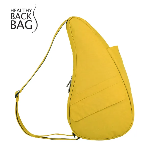 【HEALTHY BACK BAG】官方直營-基本款 TEXTURED NYLON SMALL 斜背包-蜜柚黃 男包 女包 側背包 大容量包