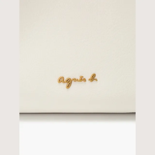 【agnes b.】Voyage 小款 皮革 兩用托特包 白色