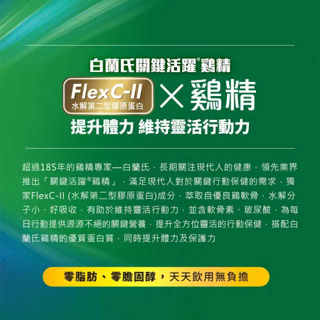 【白蘭氏】關鍵活躍雞精69ml*8入*6盒 共48入(添加水解第二型膠原蛋白 14日靈活有感)