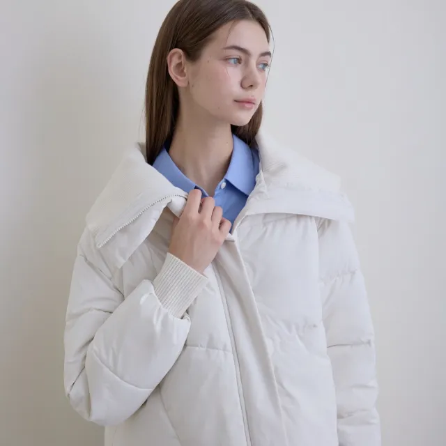 【GIORDANO 佐丹奴】女裝寬鬆翻領外套 Two Mile Wear系列(03 奶白)