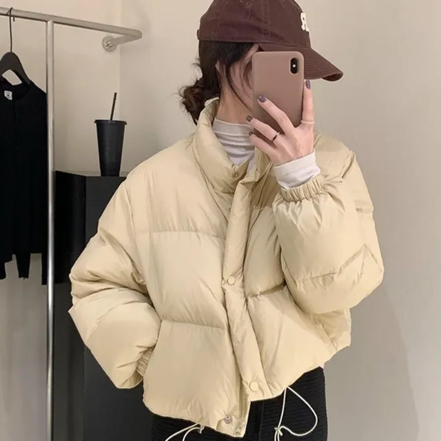 【巴黎精品】頂級真羽絨外套90%鴨絨羽絨衣秋冬外套保暖上衣大碼休閒女裝(淺色女外套5色n1lu64)