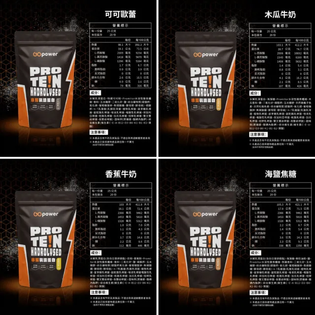 【果果堅果】水解乳清蛋白 即溶好沖泡 好吸收 多口味任選(500g/包)