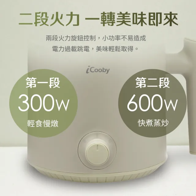 【iCooby】iC-660多功能雙層陶瓷料理鍋 快煮鍋 美食鍋(小火鍋 森嵐綠)