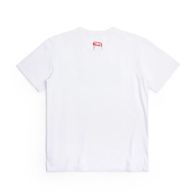 【EDWIN】男裝 人氣復刻款 EDGE 細碎字LOGO短袖T恤(白色)