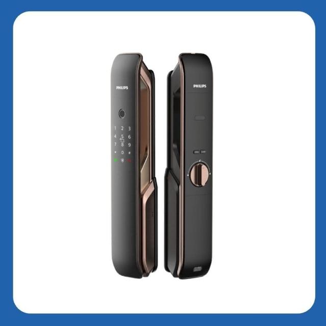 【Philips 飛利浦】9200 五合一推拉式智能門鎖/電子鎖(指紋│卡片│密碼│鑰匙│藍芽/含安裝)