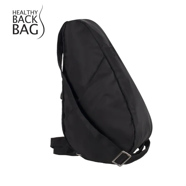 【HEALTHY BACK BAG】官方直營-環保材質RECYCLED NYLON SLING 斜背包-經典黑 男包 女包 側背包 斜背包