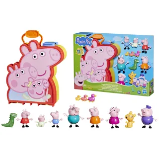 【Peppa Pig 粉紅豬】學前玩具系列(佩佩豬家族人偶手提組)