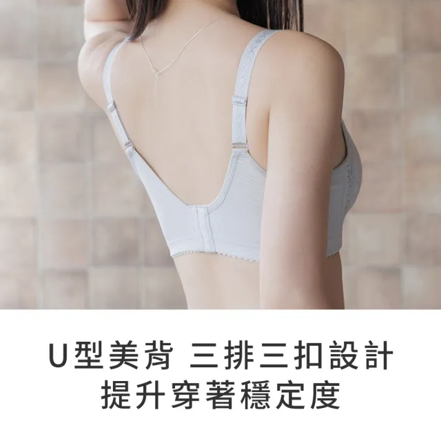 【玉如阿姨】深度自戀內衣※0728灰(B.C.D.E罩 集中 包覆 無鋼圈 絲棉 台灣製)