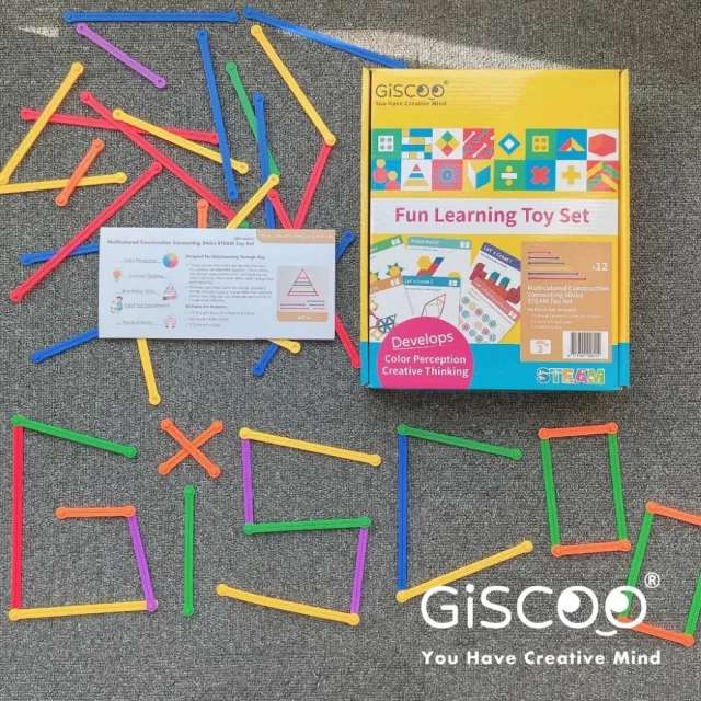【Giscoo 聚思庫】STEAM 益智教具組 ― 幾何扣條 數學玩具 益智玩具