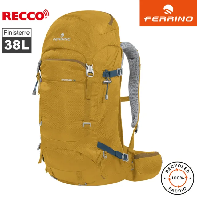 【FERRINO】雙11 Finisterre 38 登山健行網架背包 75742 鵝黃色(後背包 登山背包 大容量背包)