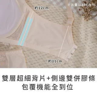 【玉如阿姨】半糖主義內衣。清新甜感集中托高 台灣製※0792春日米  (A.B.C罩 軟鋼圈 集中 托高)