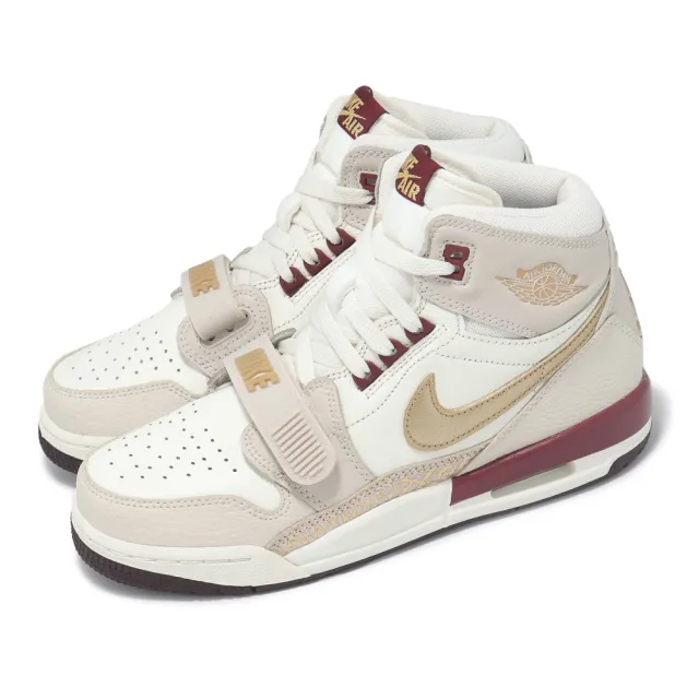 【NIKE 耐吉】休閒鞋 Air Jordan Legacy 312 GS 大童 女鞋 中筒 米白 金 喬丹(IB4914-161)