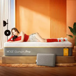 【Lunio】Nooz Sunset Pro標準雙人5尺乳膠床+枕(英國工藝舒緩腰酸 專為台灣人打造 亞馬遜銷售破十萬張)