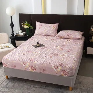 【NATURALLY JOJO】買1送1 石墨烯壓花鋪棉床包(雙人/加大 均一價/床包/抗菌床包/鋪棉床包)