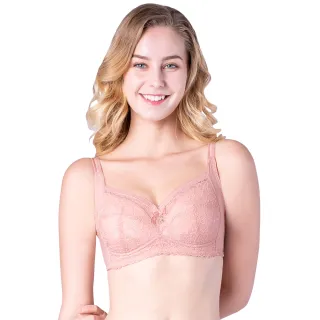 【Swear 思薇爾】沁涼Bra系列B-F罩無鋼圈蕾絲包覆內衣(肉桂膚)