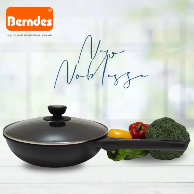 【Berndes 寶迪】New Noblesse系列德製單柄輕量深炒鍋30cm-含蓋