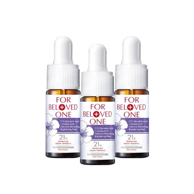 【For Beloved One 寵愛之名】杏仁花酸深層煥膚精華21% 15ml 3入組