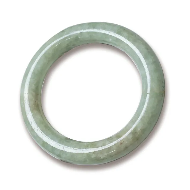 【玉我翡翠】翡翠手鐲 淡綠底 圓條手鐲 手圍51.8mm M6257(精美包裝禮盒/天然A貨翡翠)