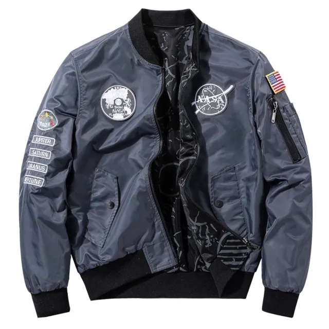 【巴黎精品】極速出貨 軍裝外套飛行夾克(MA1雙面穿防風棒球服薄款男外套4色a1ck17)