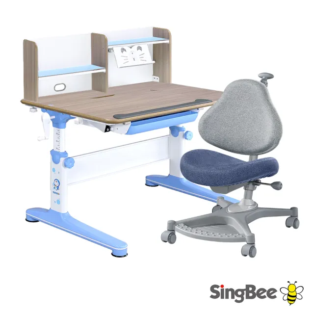 【SingBee 欣美】寬105cm 兒童書桌椅D-D011+139S(書桌椅 兒童桌椅 兒童書桌椅 升降桌)
