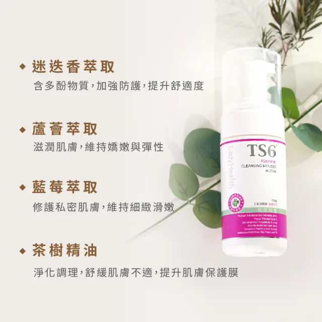 【TS6護一生】私舒衣物手洗精300gX1+潔淨慕斯-加護型X1(私密清潔 貼身衣物清潔)