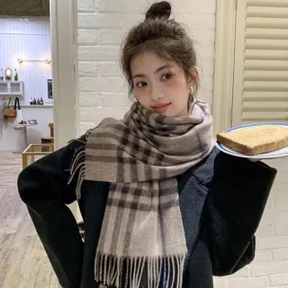 【JC Collection】☆台灣現貨☆純羊毛蘇格蘭風格子氣質柔軟保暖舒適百搭披肩圍巾｜經典百搭