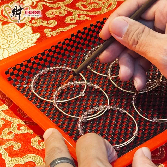【財神小舖】草莓晶 手環 貴人 人緣 智慧(已開光  復刻經典  開運 手鍊 天然水晶)