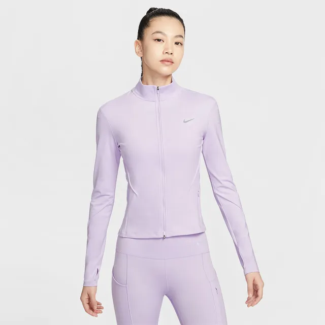【NIKE 耐吉】外套 女 運動立領外套 雙向拉鍊 合身 速乾 AS W NK SWIFT DF FZ MDLYR 紫 IB1999-511
