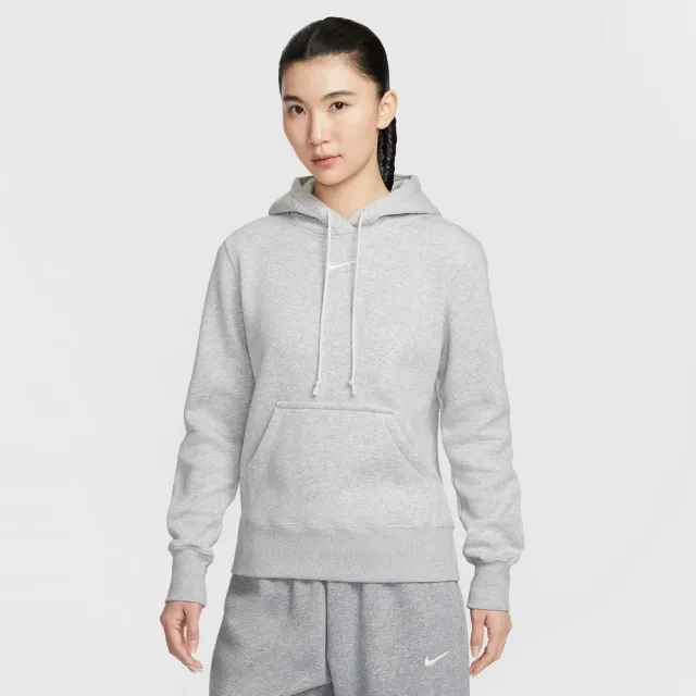 【NIKE 耐吉】長袖上衣 女 帽T AS W NSW PHNX FLC STD PO HOODI 灰 HF6840-043