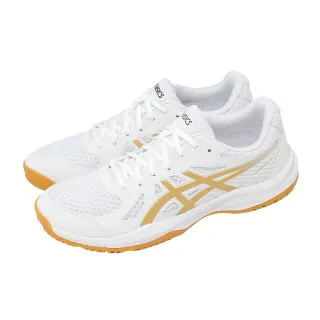 【asics 亞瑟士】排球鞋 Upcourt 6 男鞋 女鞋 白 金 輕量 室內運動 入門款 1071A104106