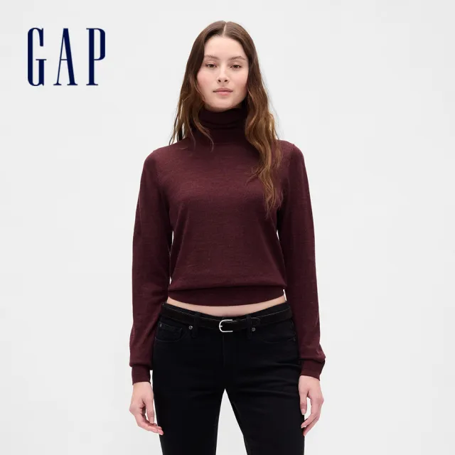 【GAP】女裝 立領長袖針織衫-多款任選(844757&844758)