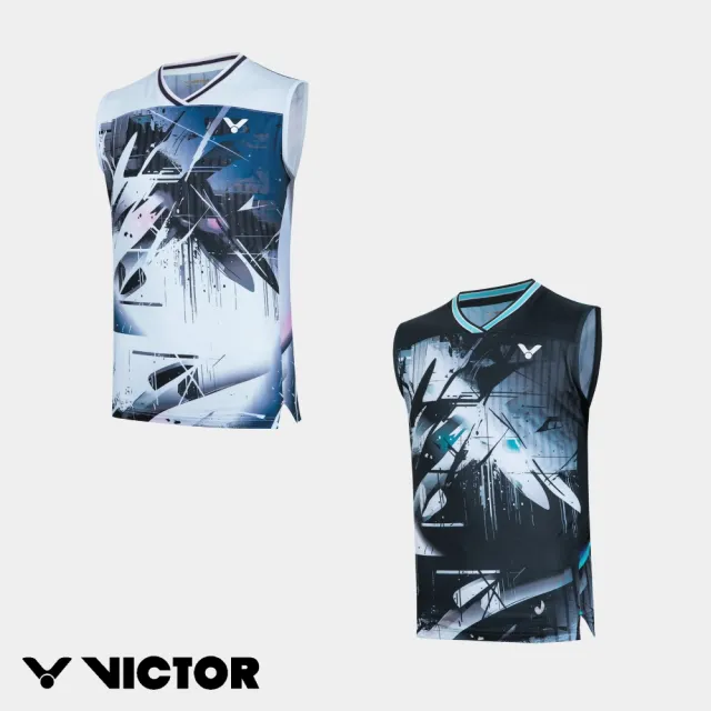 【VICTOR 勝利體育】喬納坦專屬賽服背心 中性款(T-60007 A/C 漂白/黑)