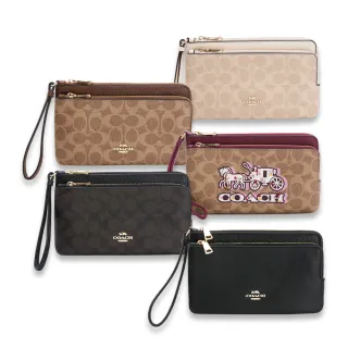 【COACH】雙層拉鍊長夾/大手拿包(多色任選)