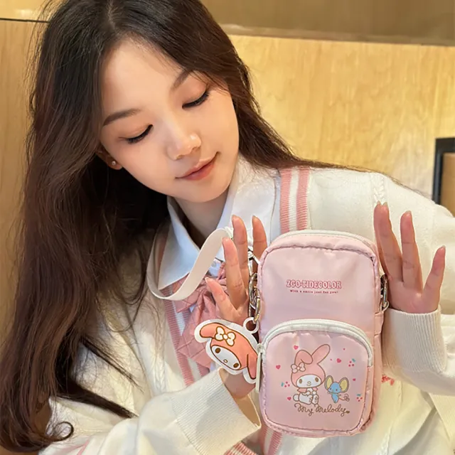 【SANRIO 三麗鷗】雙11 多款式可愛卡通造型隨身輕便單肩斜背包-七款可選