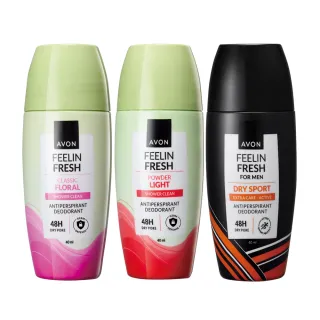 【AVON 雅芳】FF制汗體香劑40ml(清新爽身/典雅花香/男士動能舒爽)